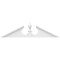 Ekena Millwork Acorn Architectural Grade PVC Pediment, 70"W x 17-1/2"H x 2-3/4"P (Pitch 6/12) PEDPS070X175ACR00 - alternate 3